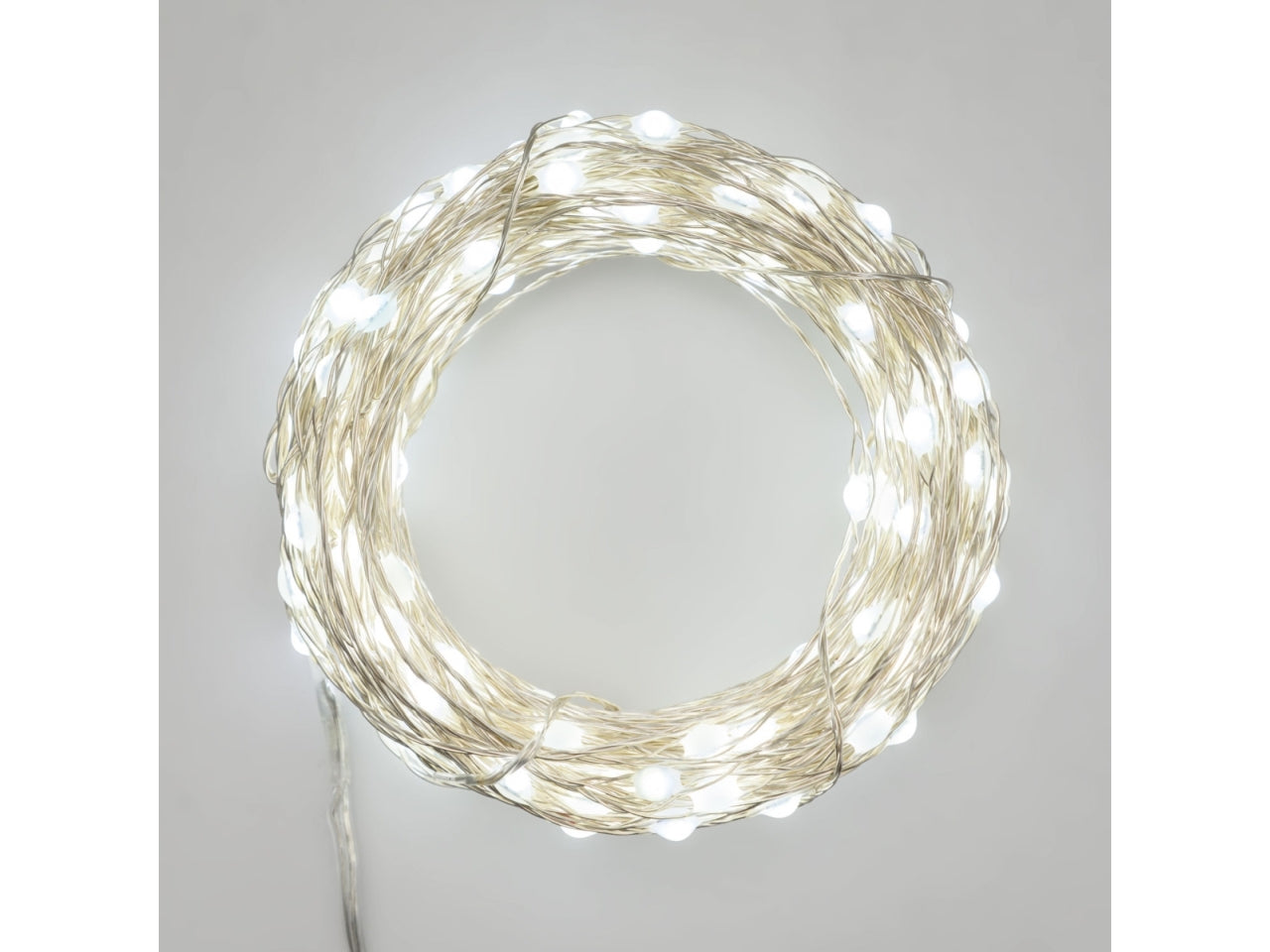 Catena di luci 200 microled bianco luce fissa per esterno 20 m - XmasKing