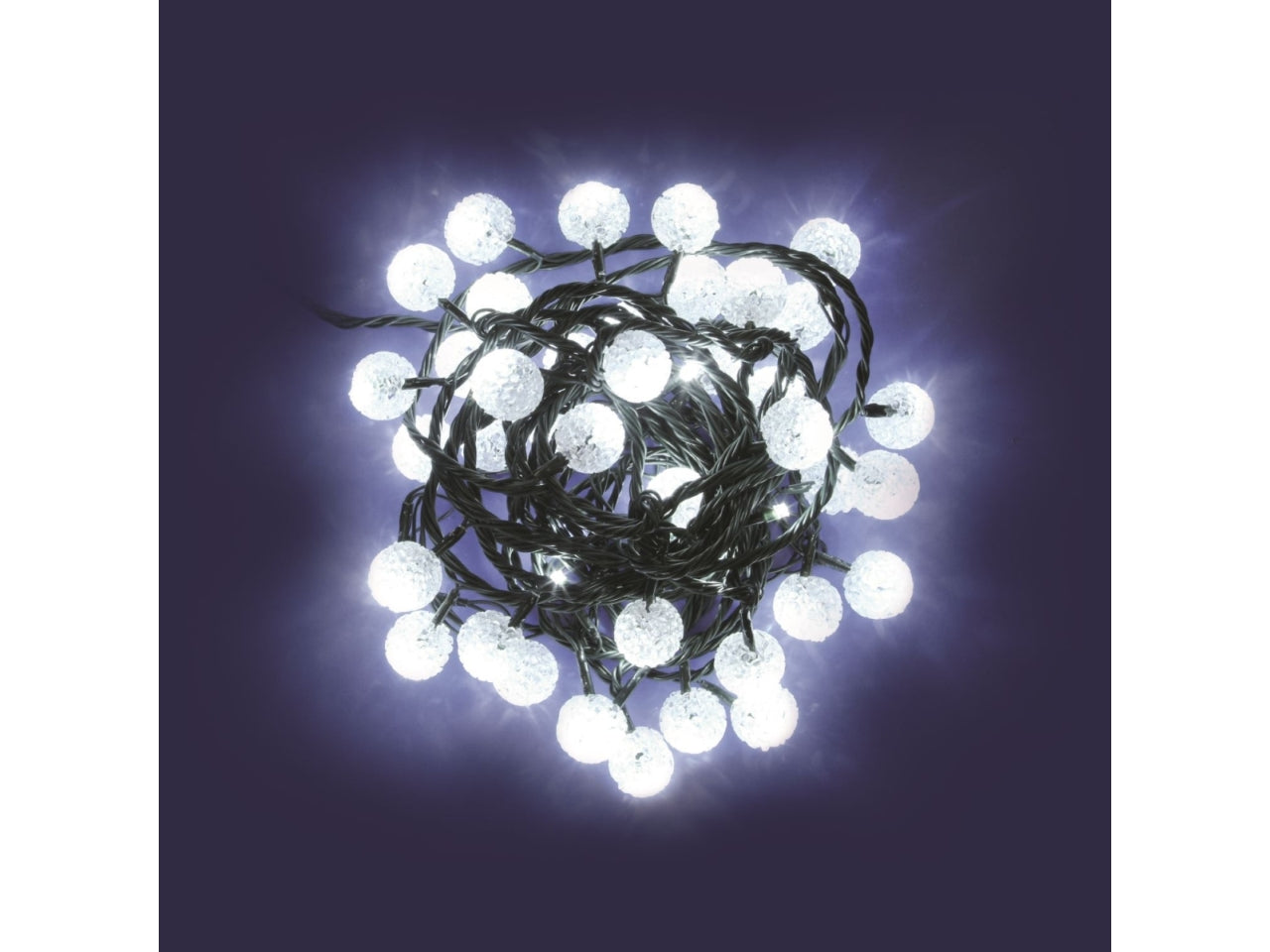 Catena di luci 40 minisfere in eva a led bianco 10 m - XmasKing