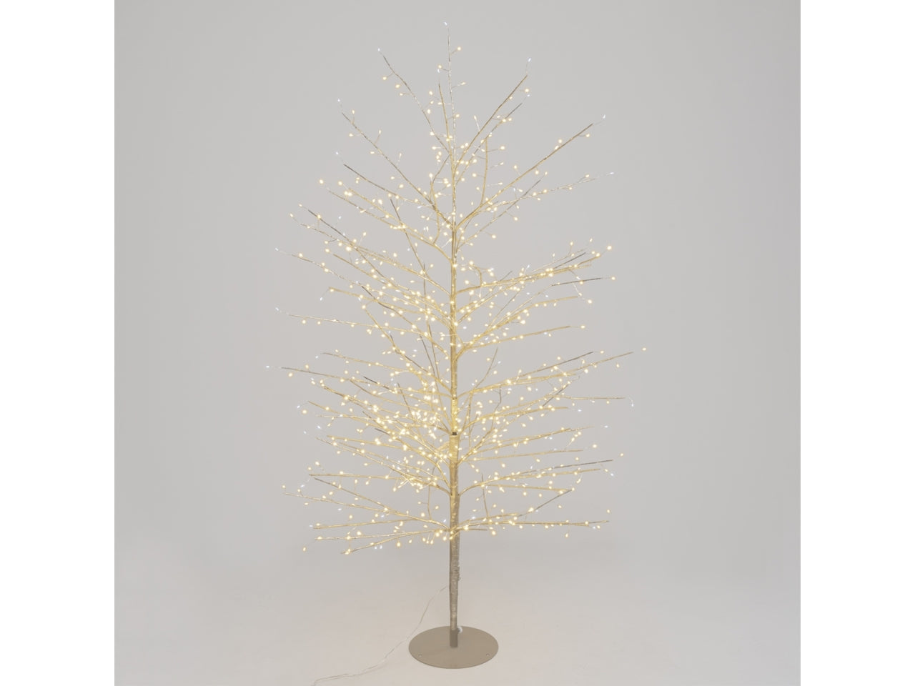 Albero tiglio 170cm ramo champagne diametro 105cm con 784microled bianco caldo e giochi di luce automatico flashled diamond per uso interno/esterno IP44