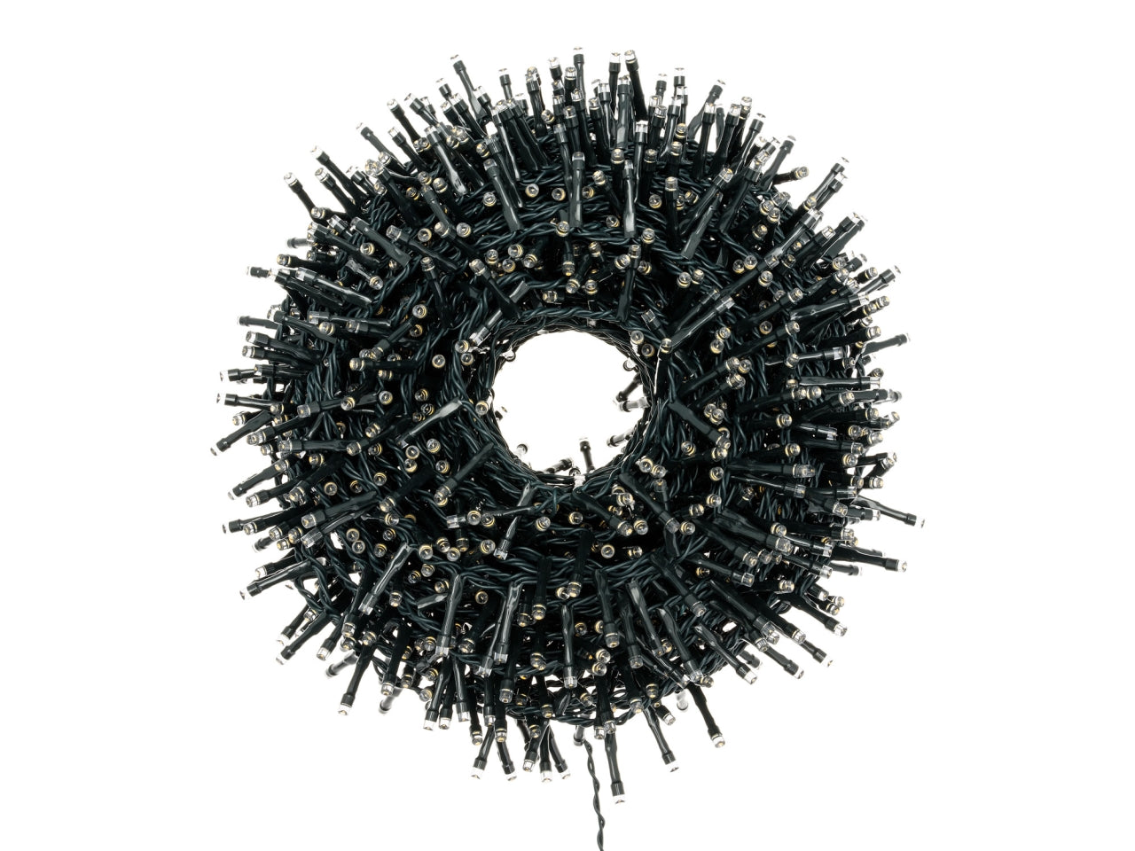 Catena 1500led bianco caldo con 8 giochi di luce, filo 4+30,5mt per alberi h.240-300cm
