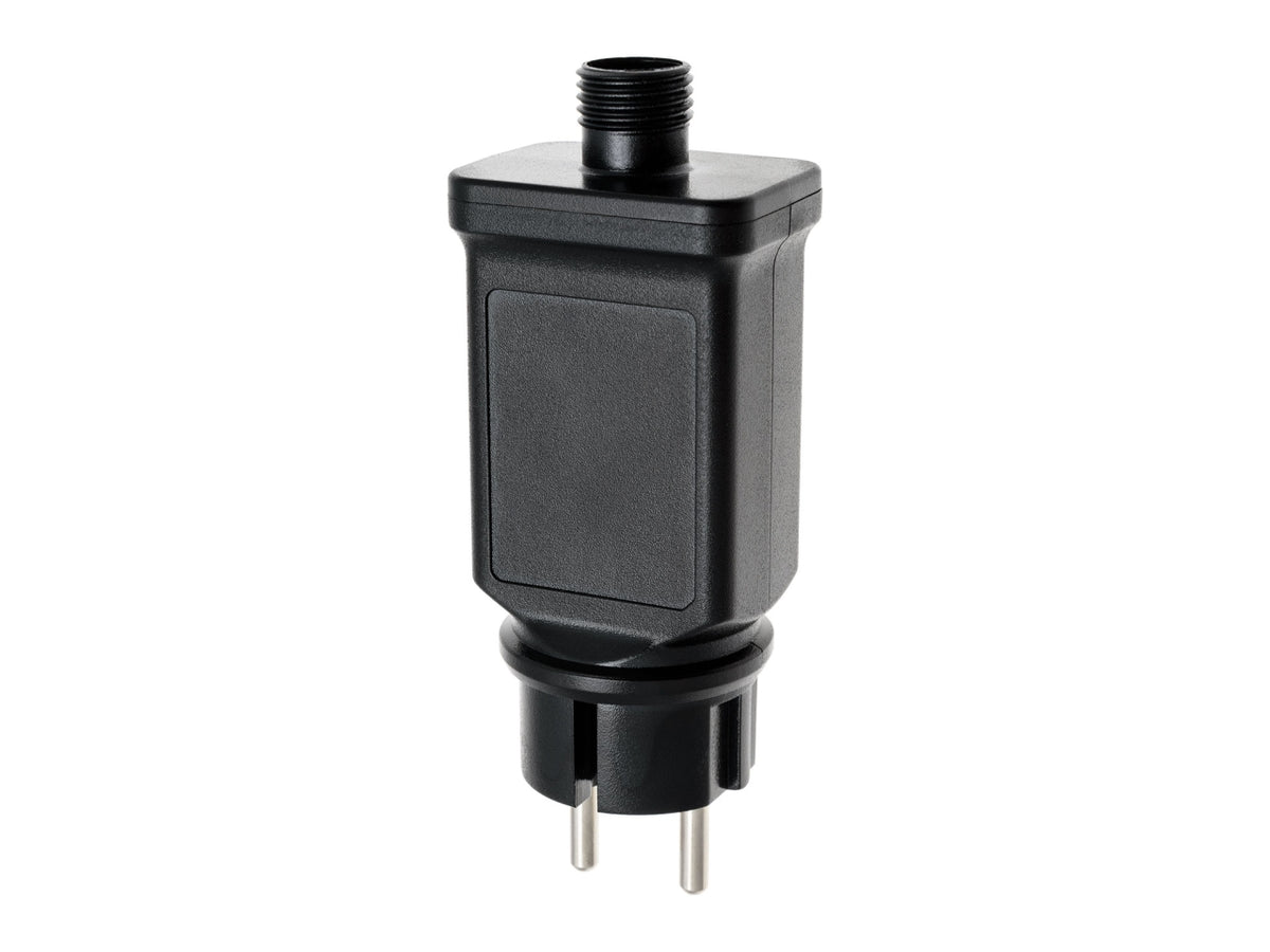 Ricambio trasformatore opzionale con spina europea ip44 (cee7/4), uscita 12v dc max  24 watt - modello: 12v