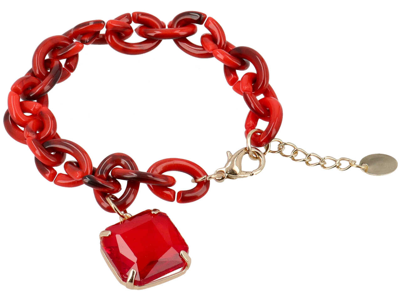 Bracciale in resina piu' metallo piu' cristallo