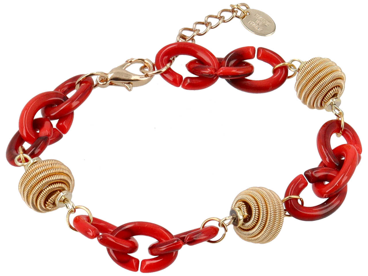 Bracciale in resina piu' metallo