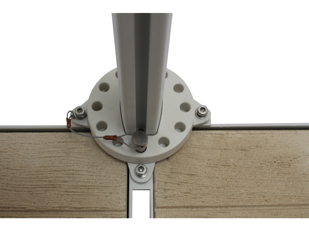 Ombrellone a palo laterale alluminio trend ice 200x200/4 bianco