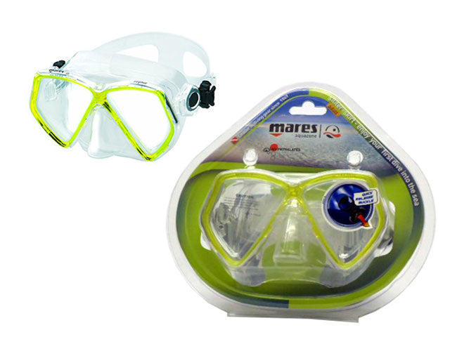 Maschera da sub in siliter per adulto zephir colore giallo