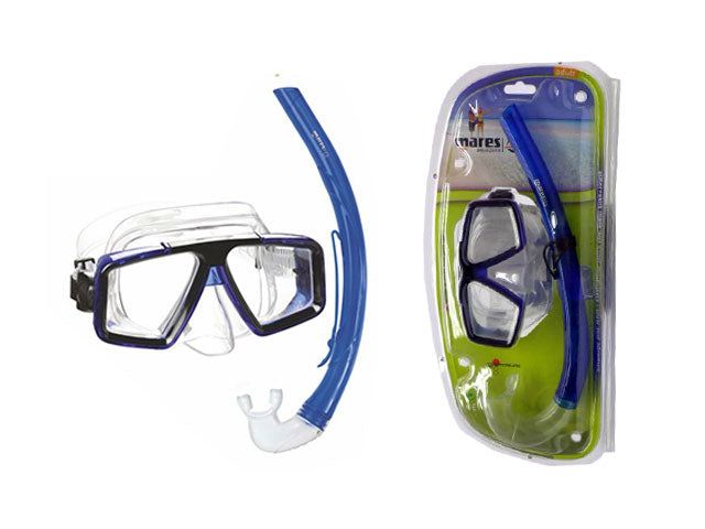 Maschera e boccaglio Combo Starfish per adulti blu