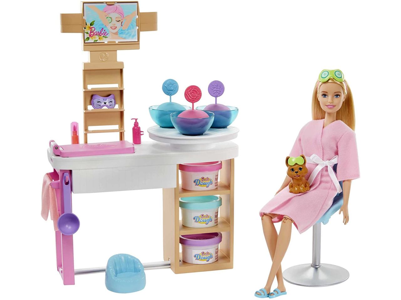 Barbie alla spa playset concagnolino e accessori