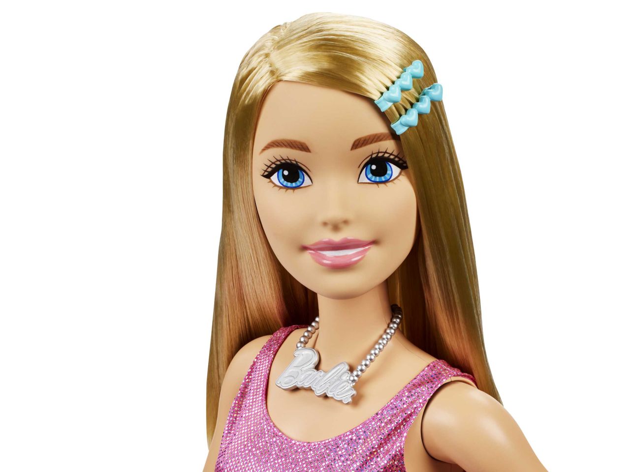 Fashion doll mattel barbie large doll articolata alta 71cm con vestito rosa
