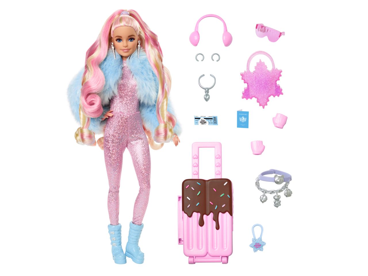 Fashion doll mattel barbie extra look da neve