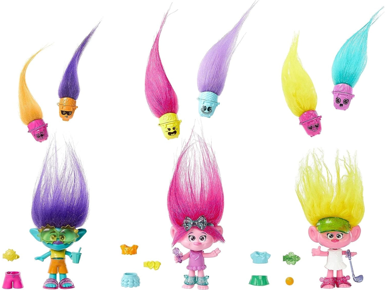 Trolls hair pops surprise con capelli a sorpresa, per bambini dai 3+ anni, Mattel $