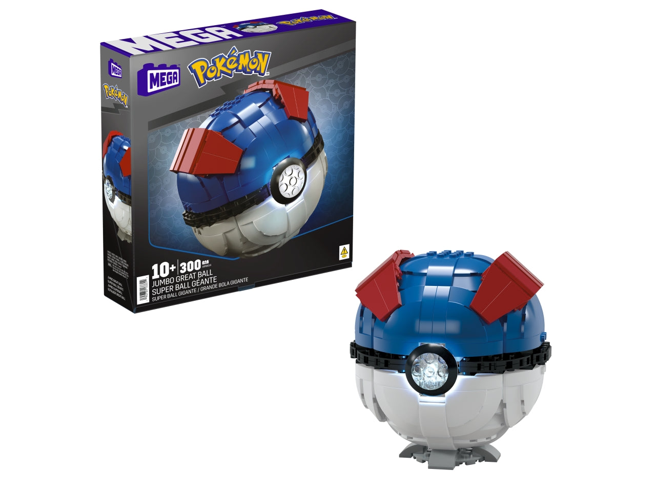 Mega pokeman pokeball gigante da costruire 299 mattoncini