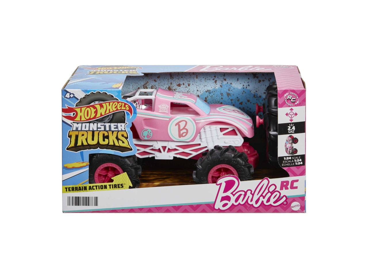 Hotwheels radiocomando monster truck di barbie in scala 1:24
