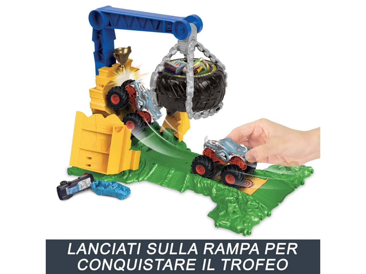 Hotwheels monster trucks sfida demolizione del carico
