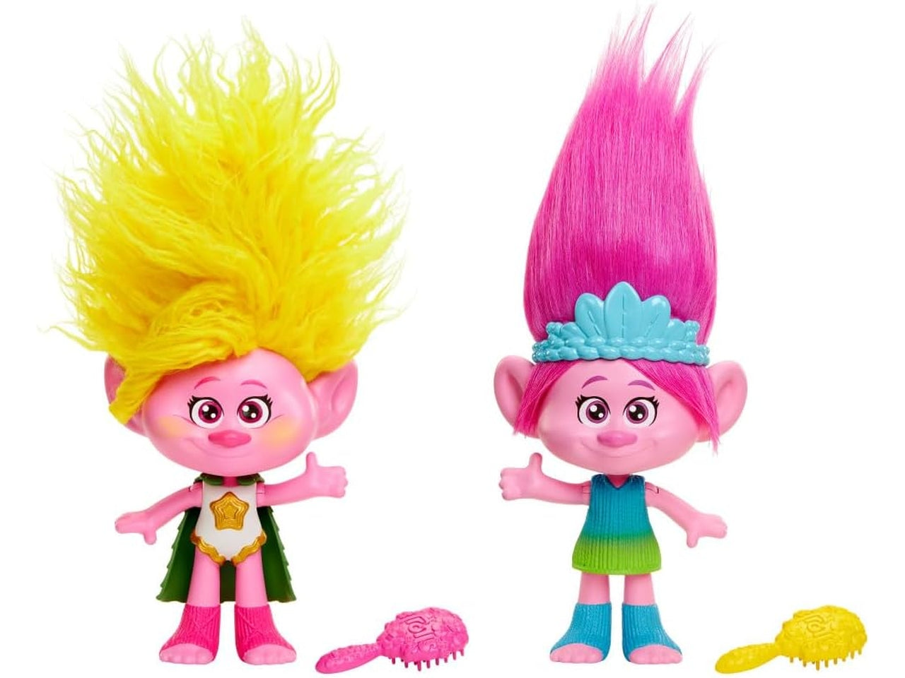 Trolls bambola Poppy musicale con spazzola 30 cm, per bambini 3+ anni, Mattel