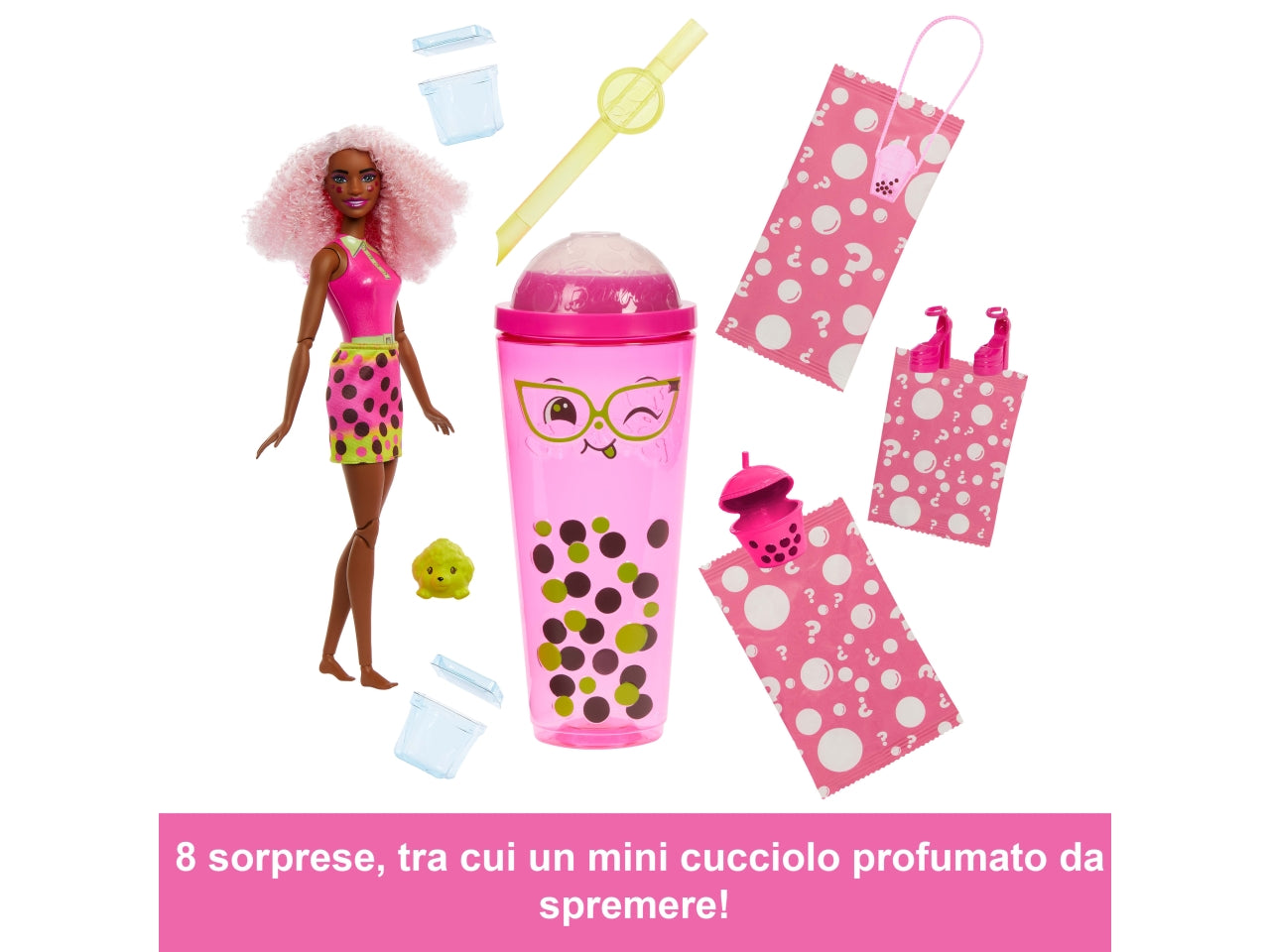 Barbie Pop reveal bubble, bambole casuali per bambine 11cm 3+ Mattel