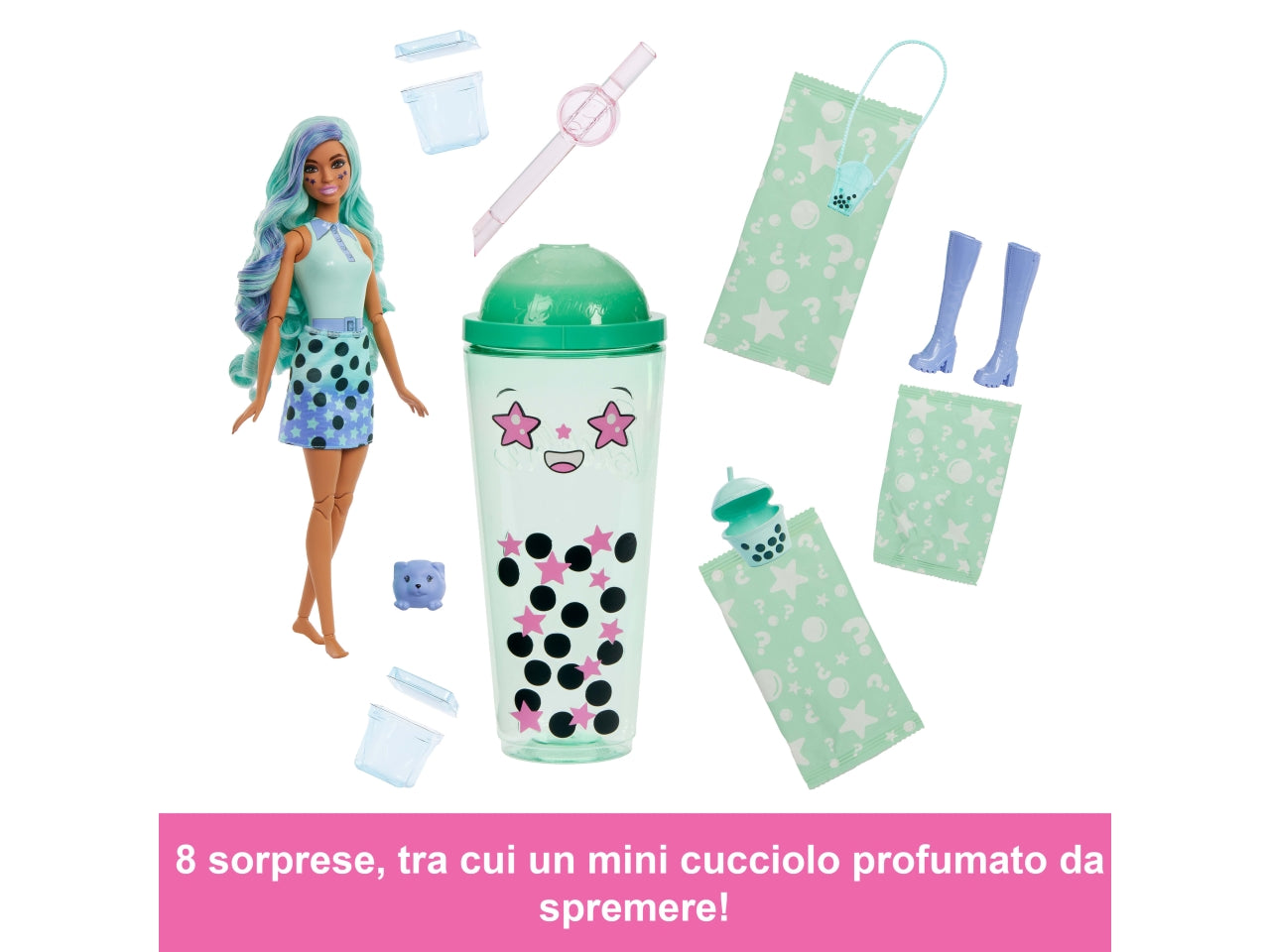 Barbie Pop reveal bubble, bambole casuali per bambine 11cm 3+ Mattel
