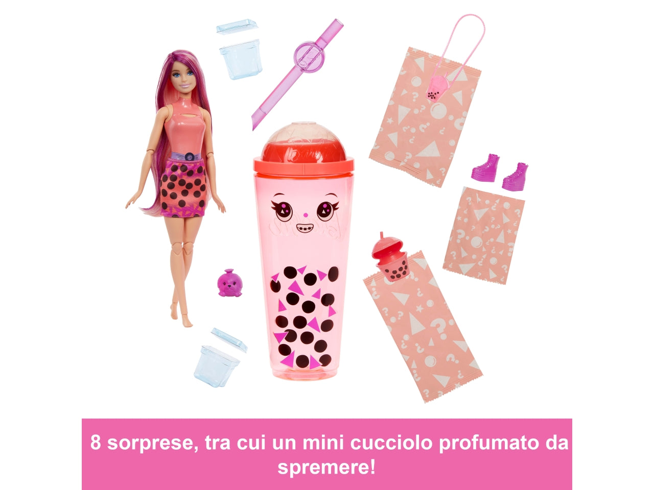 Barbie Pop reveal bubble, bambole casuali per bambine 11cm 3+ Mattel
