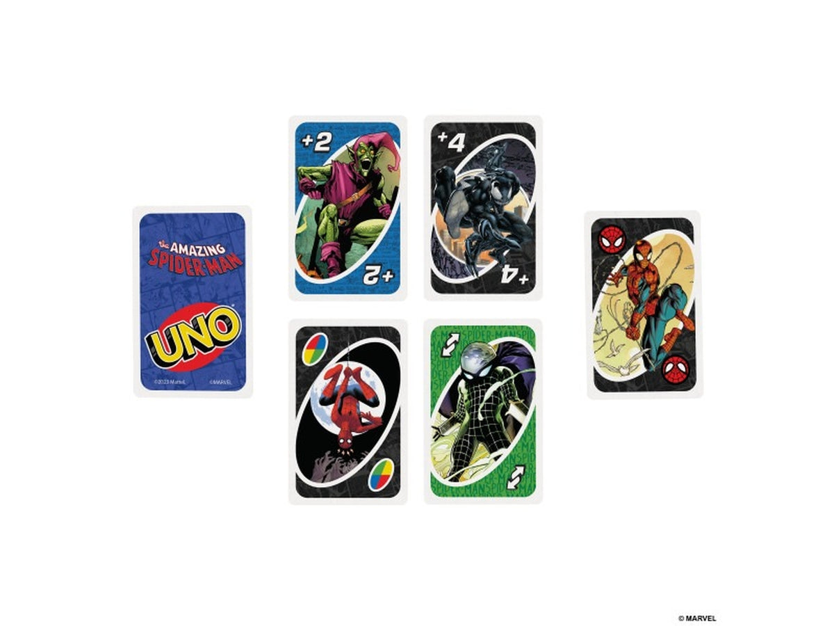 Mattel Games UNO - The Amazing Spiderman l'iconico gioco di carte per tutta la famiglia in un'edizione speciale giocattolo per bambini 7+ anni HXY08