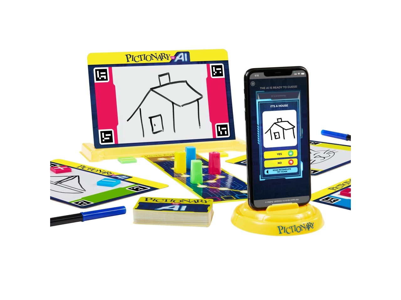 Pictionary vs AI, Lavagnetta da disegni per bambini con IA  8+ Mattel $