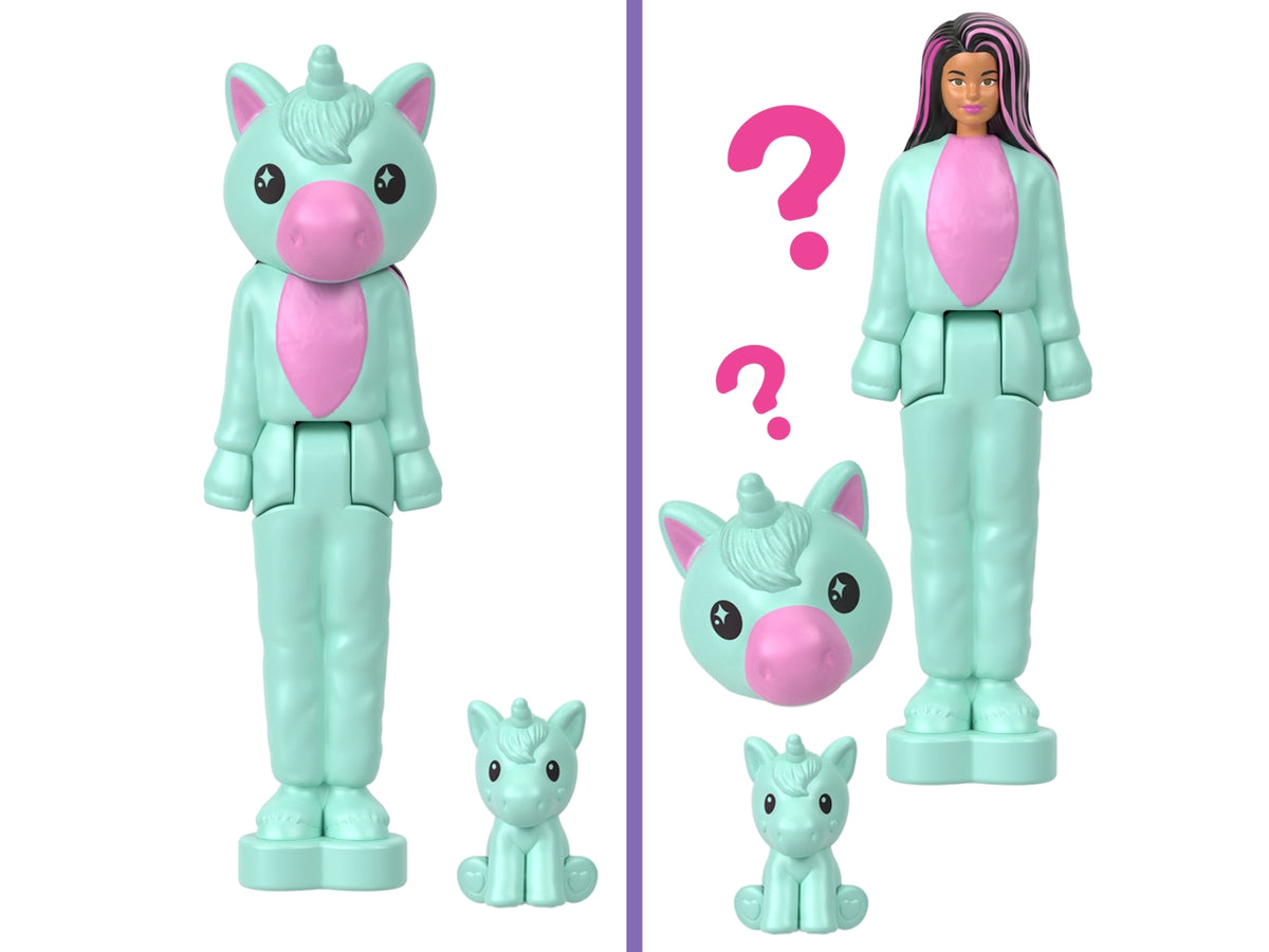 Bambola Barbie Mini BarbieLand Cutie Reveal Serie Color Dream da 3,8 cm con cucciolo $