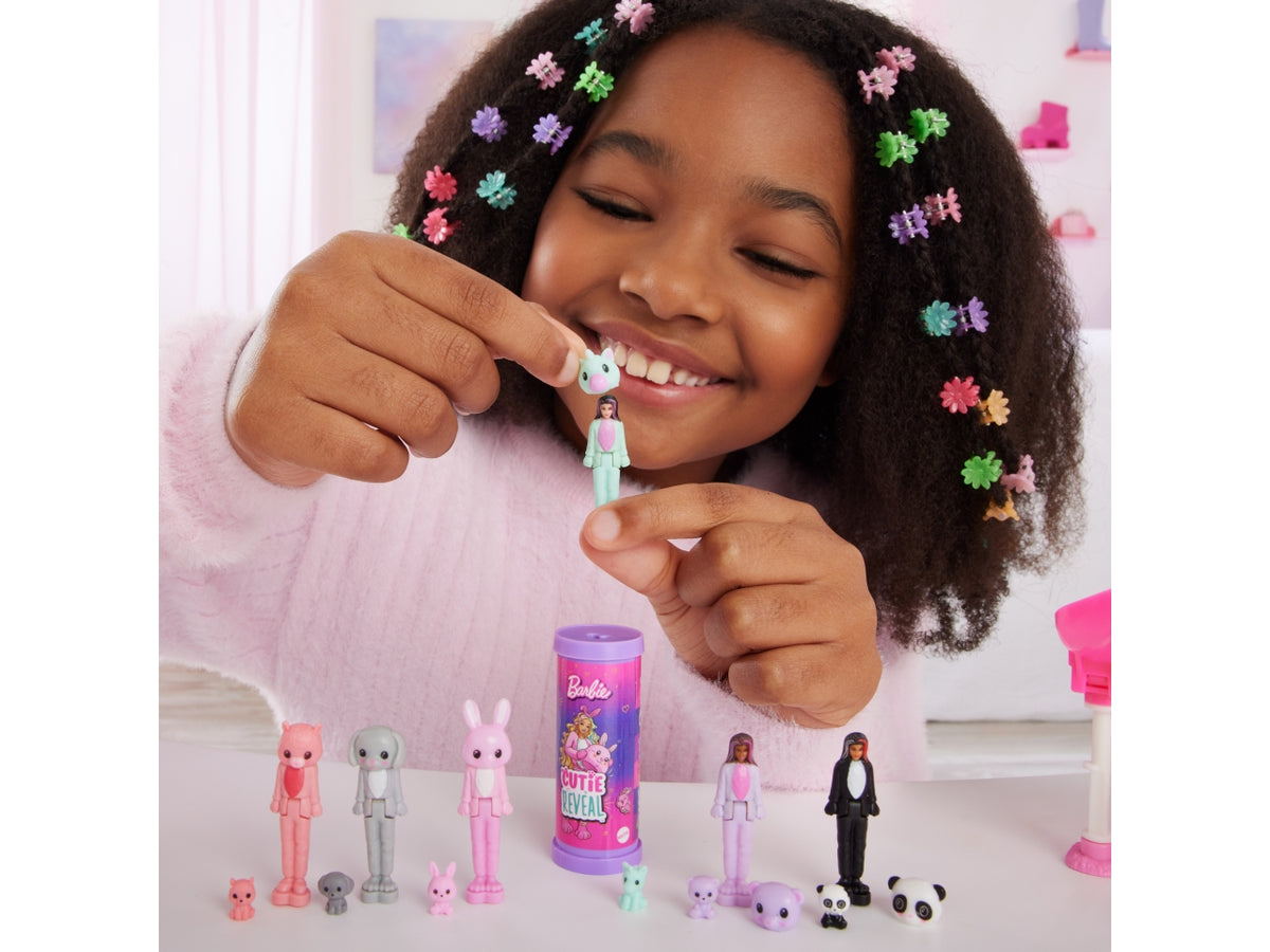 Bambola Barbie Mini BarbieLand Cutie Reveal Serie Color Dream da 3,8 cm con cucciolo $