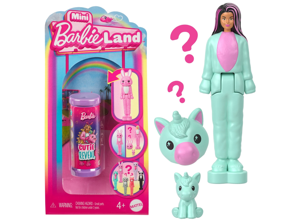 Bambola Barbie Mini BarbieLand Cutie Reveal Serie Color Dream da 3,8 cm con cucciolo $
