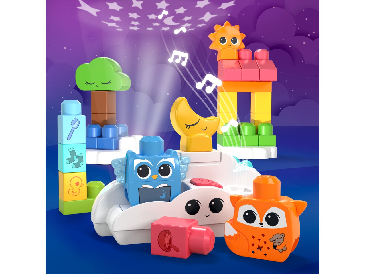 MEGA BLOKS Luce Notturna Rise & Snooze, set da costruire con 30 pezzi | Mattel