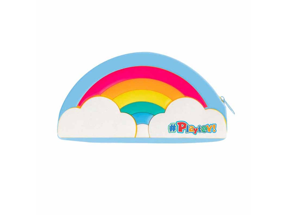 Astuccio in silicone azzurro a forma di arcobaleno 22x10,5x4,5 cm - Dimagraf