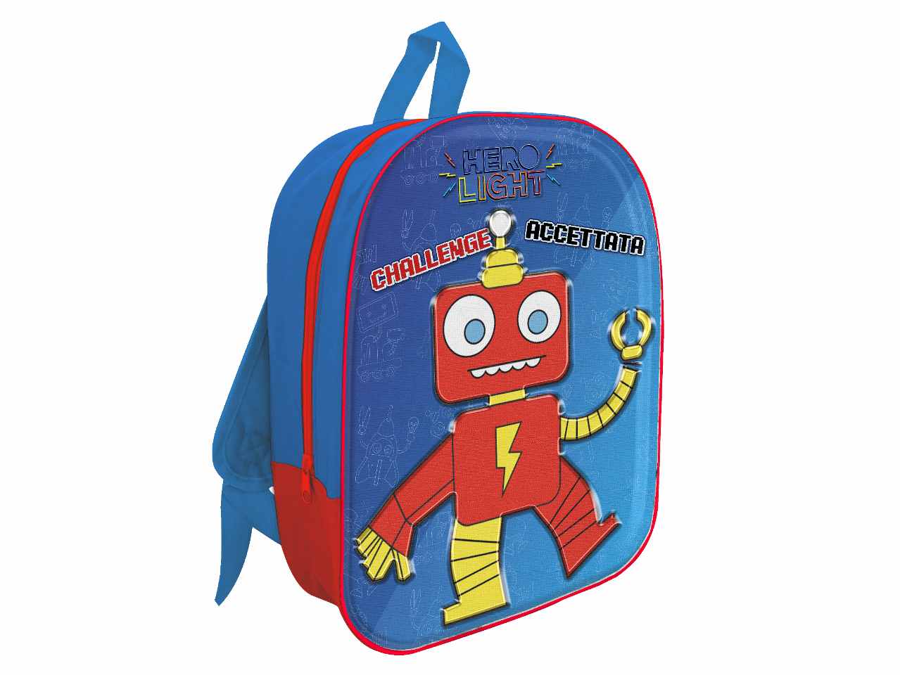 Zaino per la scuola blu in tessuto 30x25x10cm 100 g - 1 zaino$