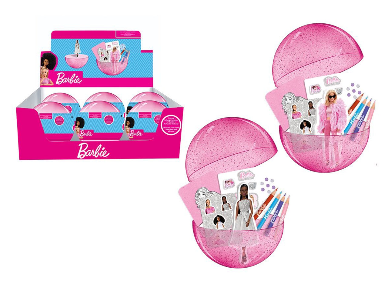 Sfera Portaoggetti Barbie con Kit Cancelleria: CreativitÃ  e Divertimento per Bambine