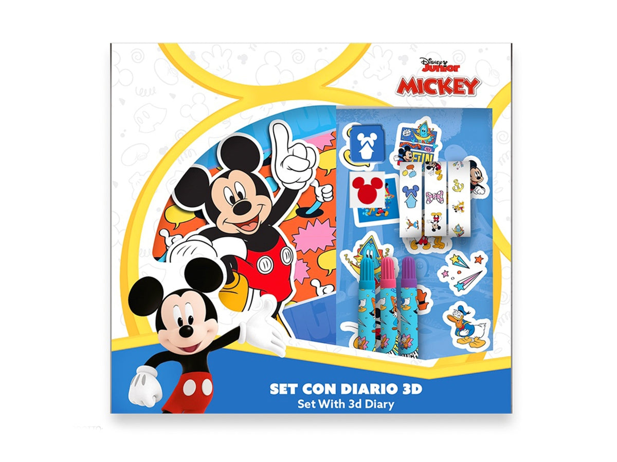 Agenda Topolino spiralata multicolor con colori e accessori 12x18cm - MC Group