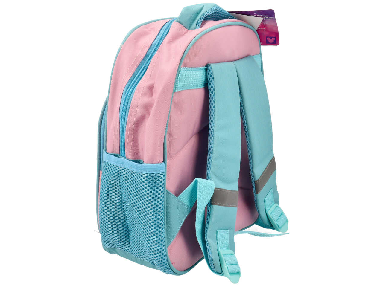 Zaino asilo Principesse per bambina in tessuto rosa e celeste 24x30x10 cm - MC Group