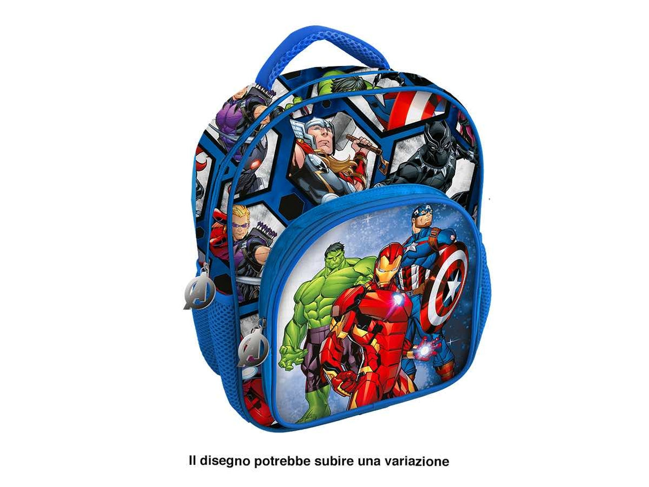 Zaino asilo Avengers per bambino in tessuto blu 24x30x10 cm - MC Group