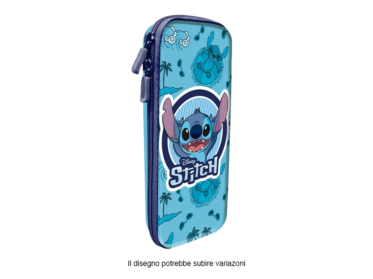 Astuccio ovale rigido Stitch 3D per bambini ad 1 zip - Mc Group
