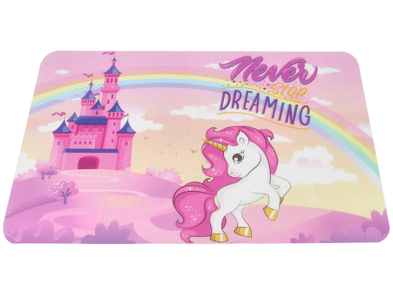 Tovaglietta americana Unicorno in plastica rosa per bambine - Mc Group