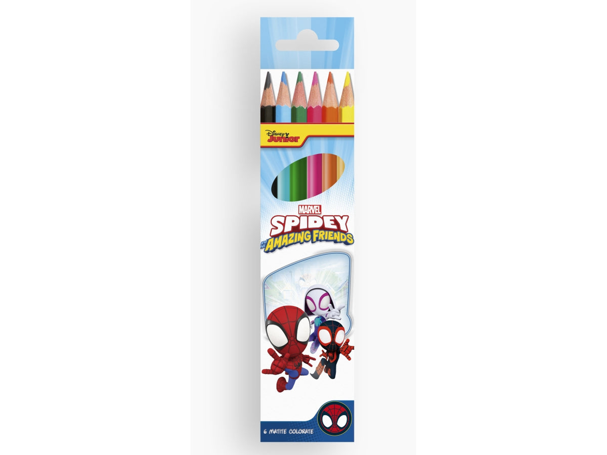 Spidey colori a matita, confezione da 6 pastelli - Mc Group