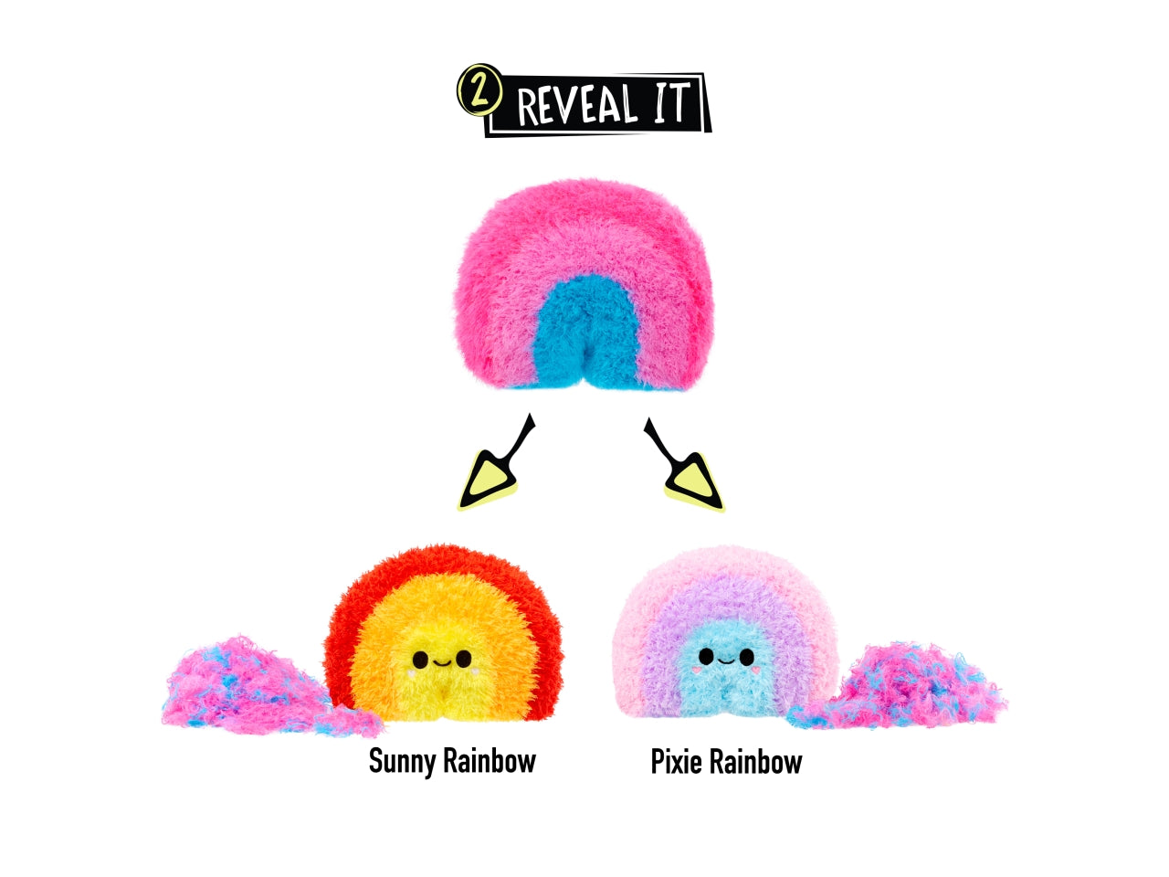 Fluffie stuffiez small plush in sidekick - assortiti