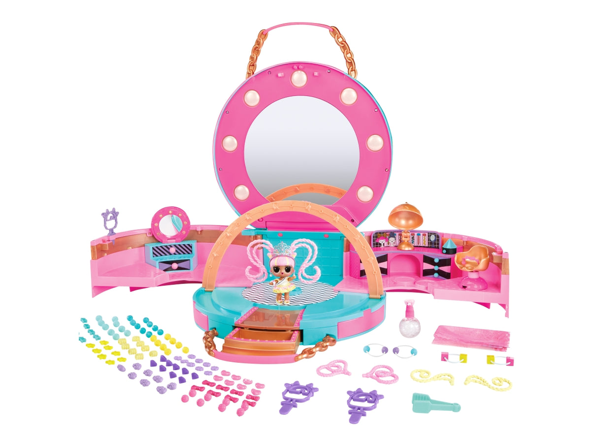 LOL Surprise Hair Beads Salon: Set Gioco Multicolor in Plastica con 100 Accessori per Capelli, Specchio e Bambola - EtÃ  4+ | MGA Entertainment