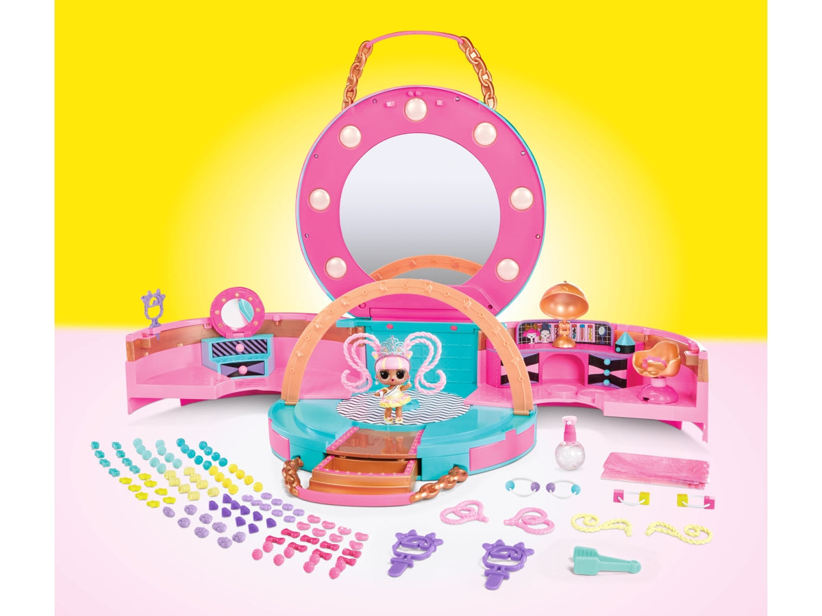 LOL Surprise Hair Beads Salon: Set Gioco Multicolor in Plastica con 100 Accessori per Capelli, Specchio e Bambola - EtÃ  4+ | MGA Entertainment