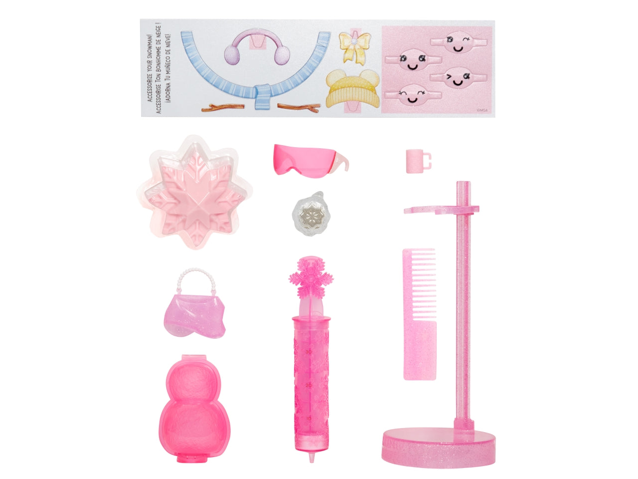Rainbow High Winter Wonderland Doll Bella: Bambola Fashion Rosa di 28 cm con Abiti Invernali, Accessori e Kit Pupazzo di Neve, Gioco Unisex per Bambini 4+ | MGA Entertainment