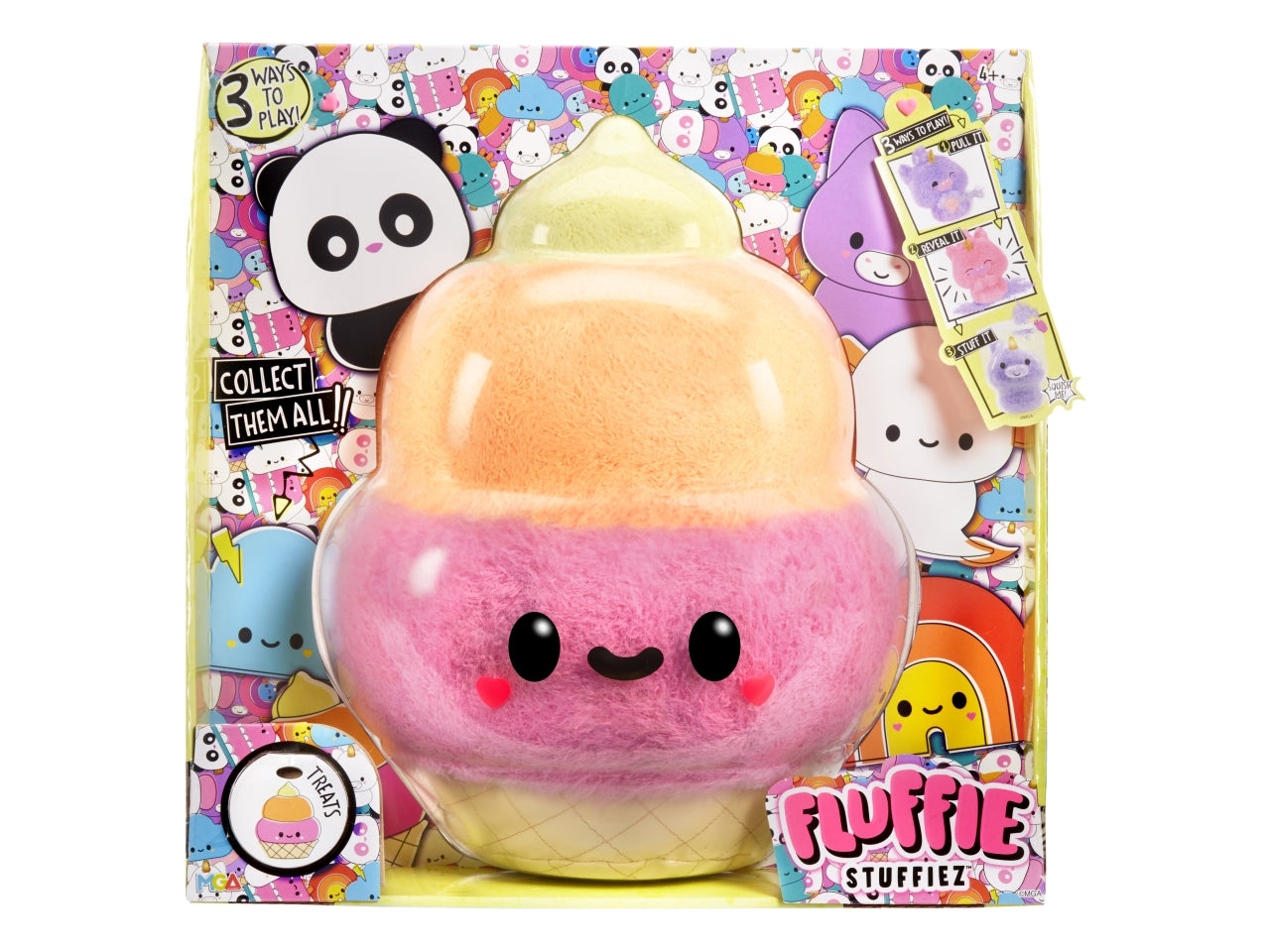 Fluffie Stuffiez Large Plush: Peluche Multicolor con AttivitÃ  Interattiva di Rimozione e Riempimento, Gioco Unisex per Bambini 4+ | MGA Entertainment