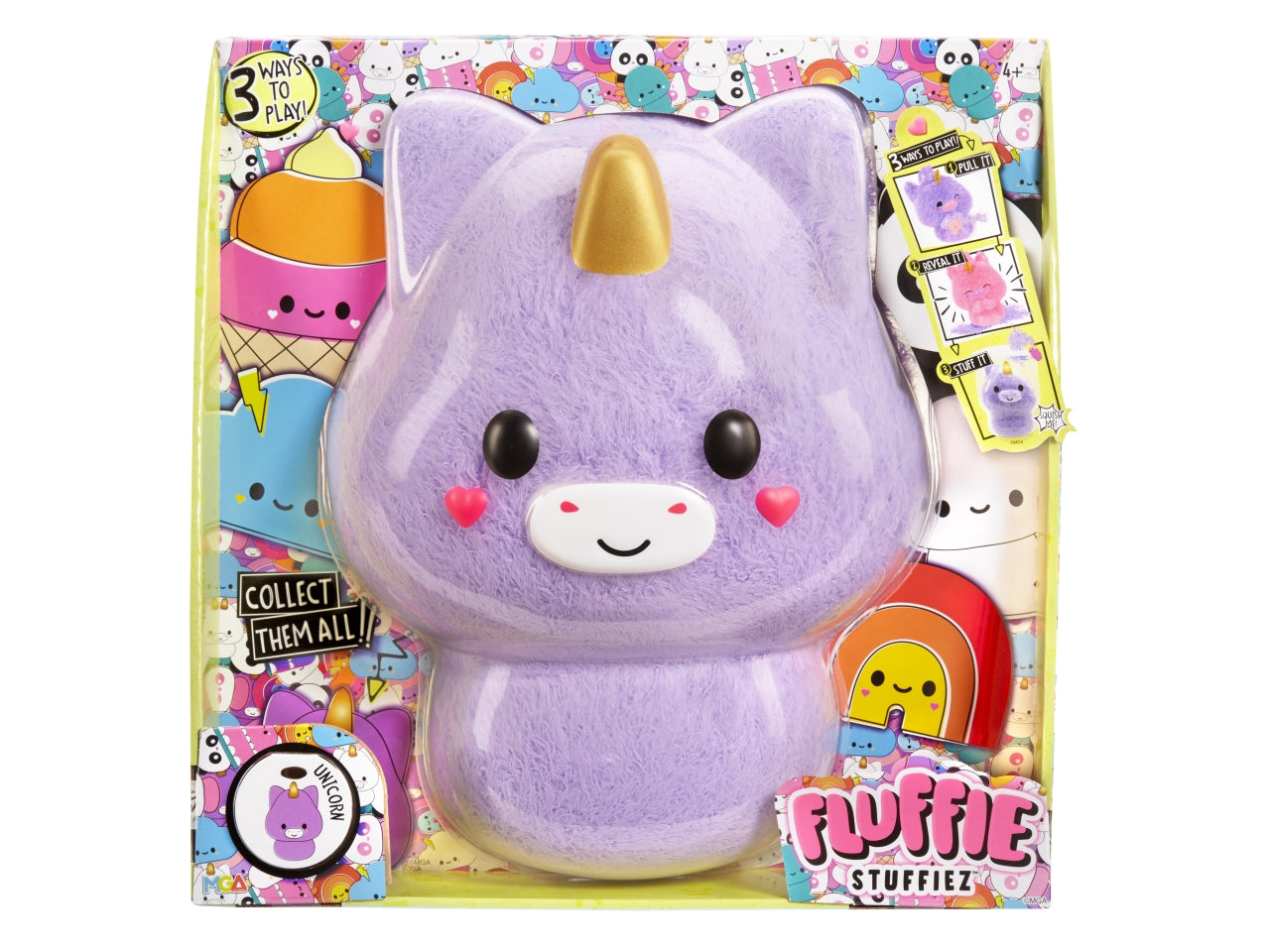 Fluffie Stuffiez Large Plush: Peluche Multicolor con AttivitÃ  Interattiva di Rimozione e Riempimento, Gioco Unisex per Bambini 4+ | MGA Entertainment