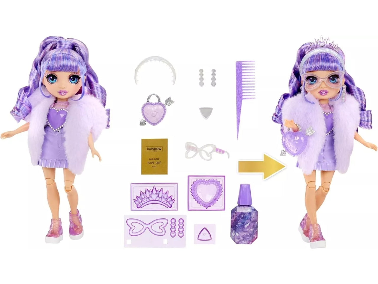 Rainbow High creative crystals fashion doll violet per etÃ  8+ | Mga