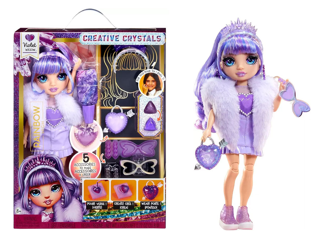Rainbow High creative crystals fashion doll violet per etÃ  8+ | Mga