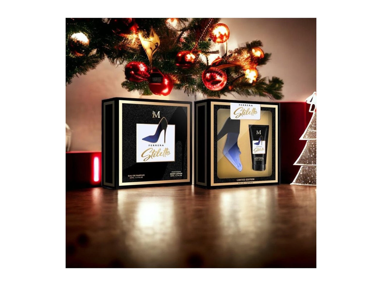 Set regalo da donna Montage Ferrera stiletto, eau de parfum 50 ml e crema corpo 50 ml