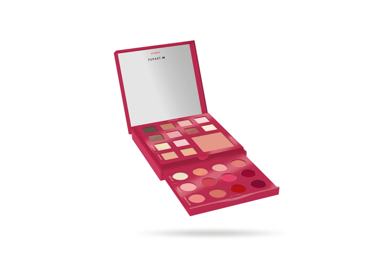 Trousse Pupart Medium Burgundy Palette make-up per trucco viso, occhi e labbra | Pupa