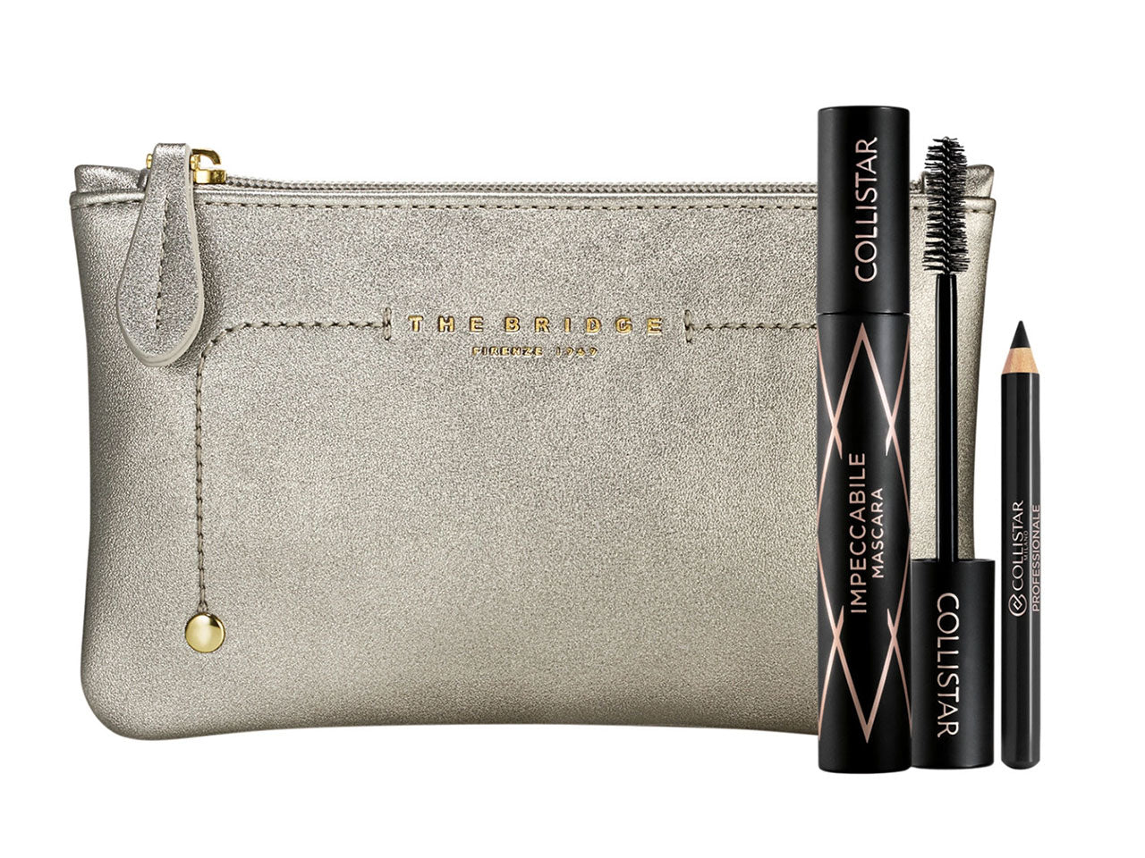 Collistar mascara impeccabile+matita professionale, La confezione comprende: beauty-bag the bridge, mascara e matita | Collistar