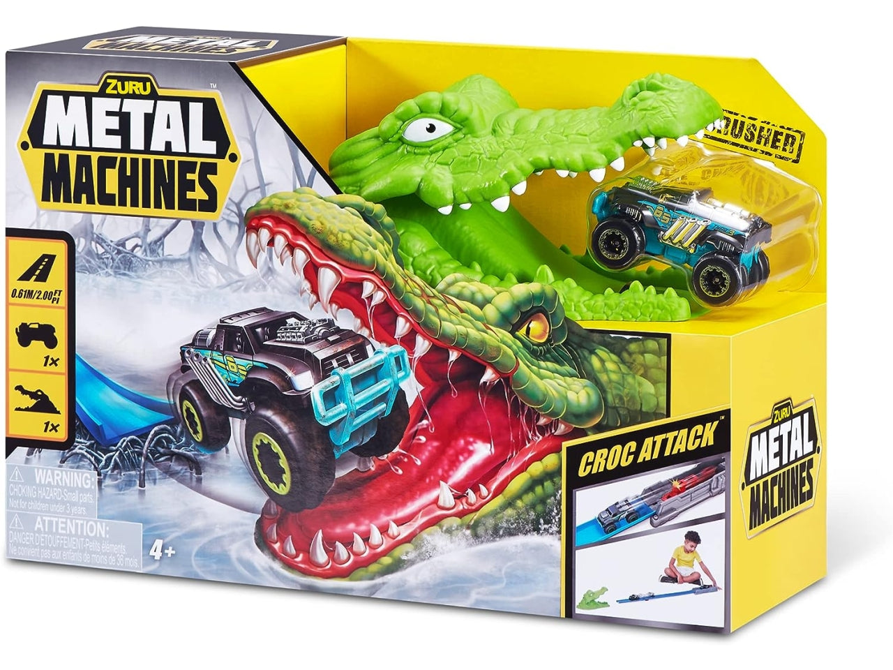 Metal machines pista coccodrillo con auto