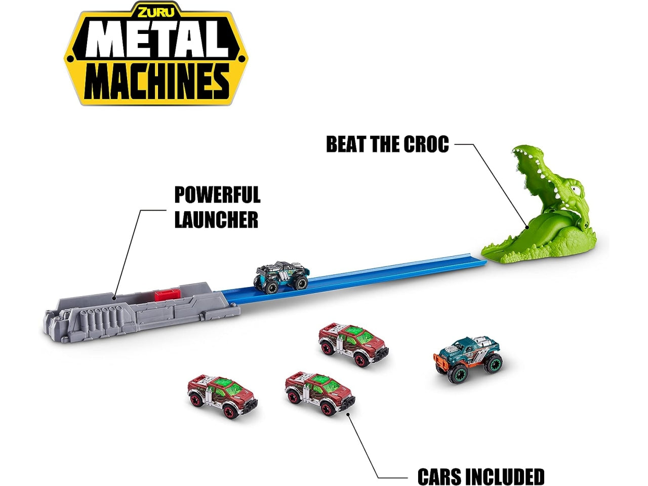 Metal machines pista coccodrillo con auto