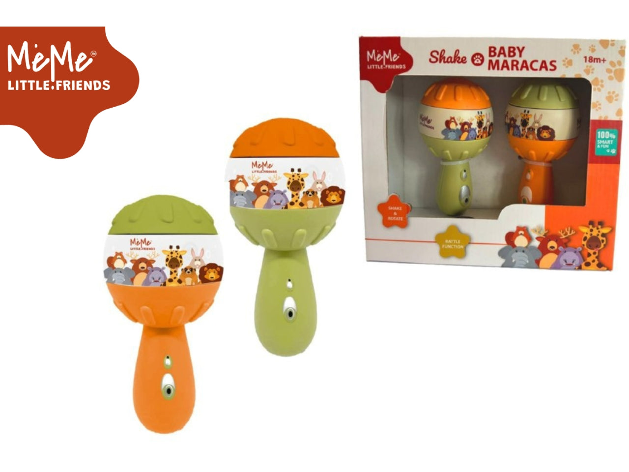 Meme little friends shake 2 baby maracas